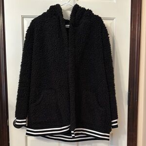 Make + Model Black Teddy Jacket with Hood